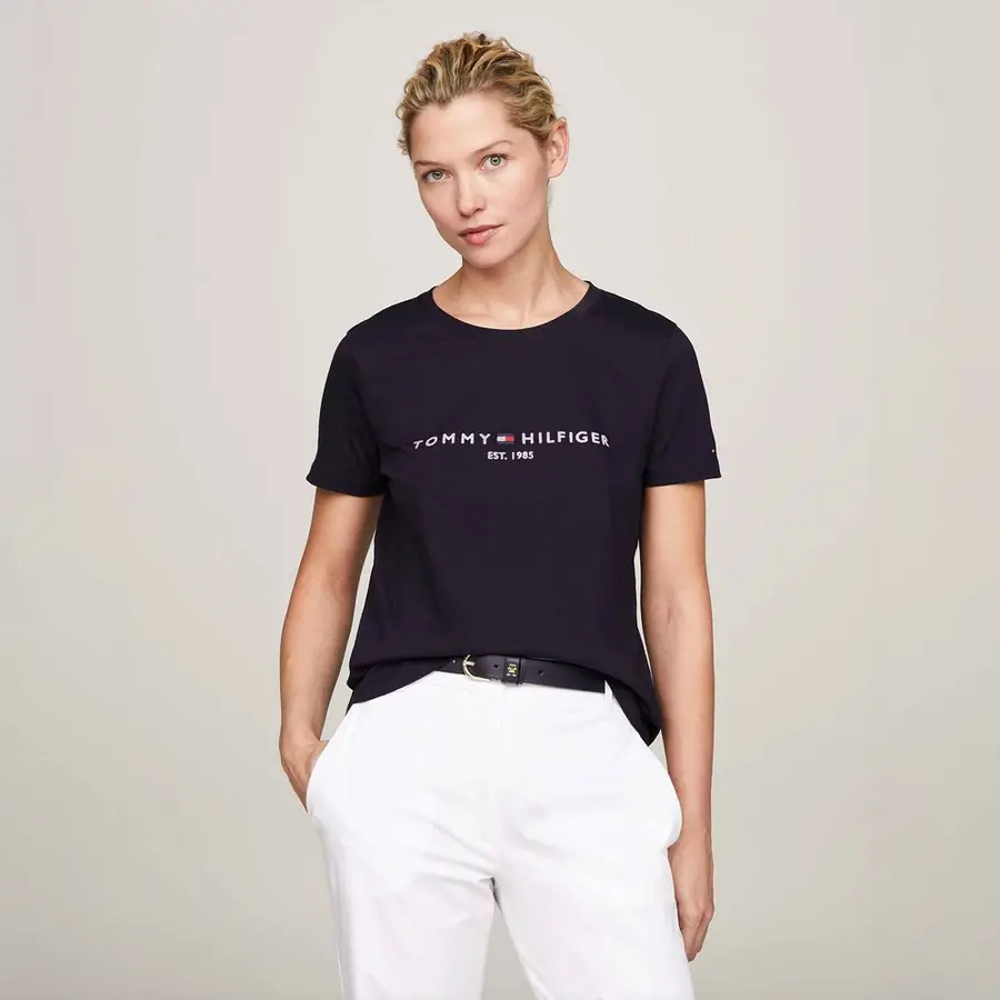 Camiseta Regular Clássica Gola C Tommy Hilfiger