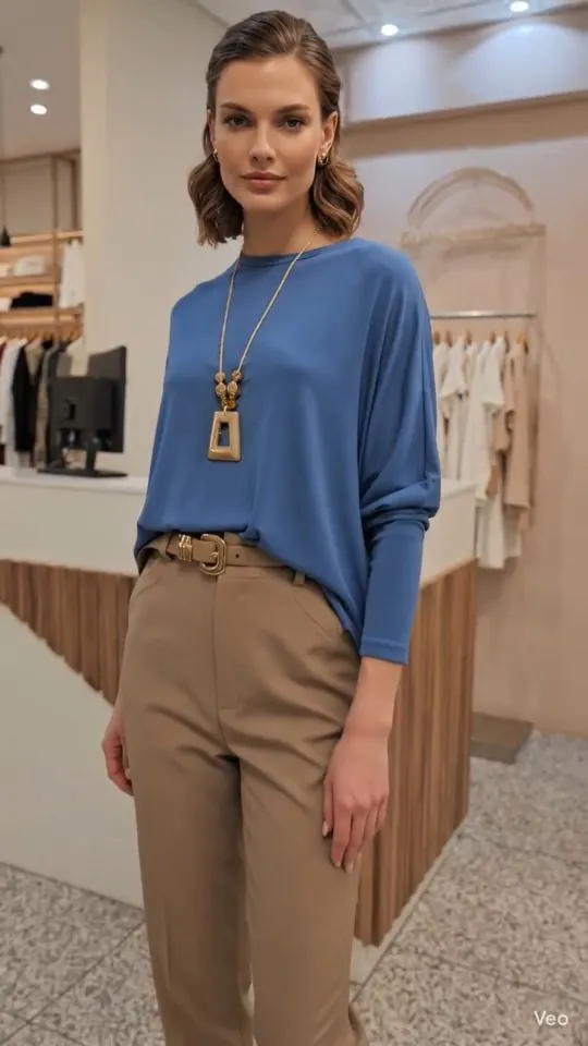 Blusa Ampla Azul